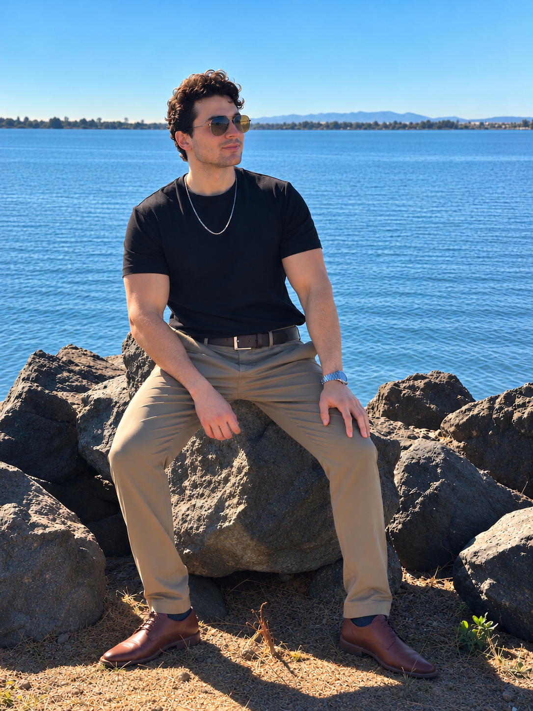 Natanael Alpay by the waterfront